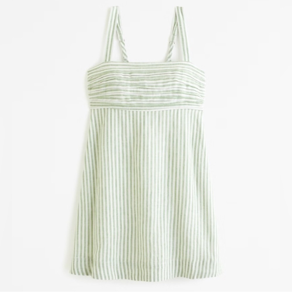 Abercrombie & Fitch Emerson Green Striped Mini Skort